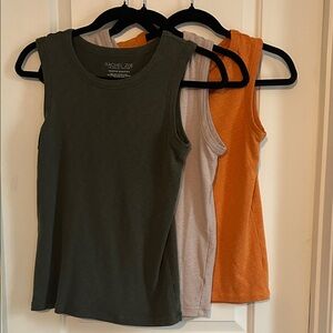Rachel Zoe Tank Tops - Olive, Cream/Beige, and Orange